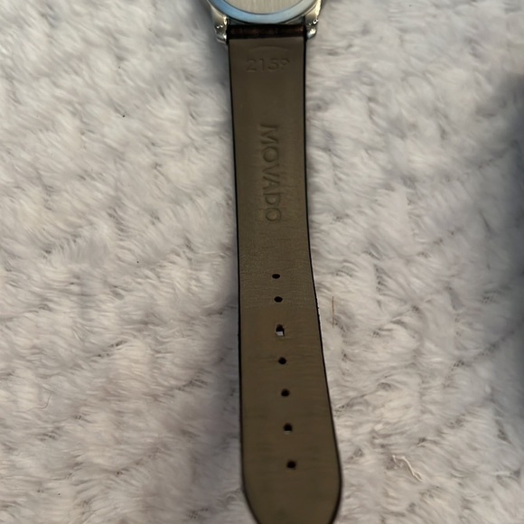 MOVADO Women\'s Museum Classic Watch – Black Dial, Leather Band, NEW Never Used main image 6